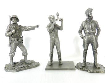 Fine Pewter Figurines American Sculpture Society Lot of 3
