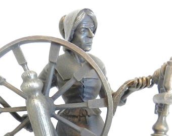 The SPINNER Franklin Mint Fine Pewter Figurine Colonial America Issued 1975
