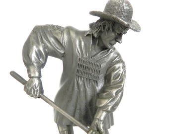 The Planter Franklin Mint Fine Pewter Figurine Colonial America Issued 1974