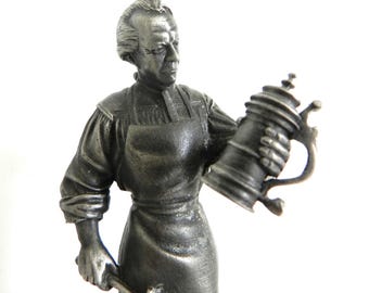 The Silversmith Franklin Mint Fine Pewter Figurine Colonial America Issued 1974
