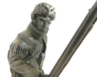 The TRAPPER Franklin Mint Fine Pewter Figurine Colonial America Issued Mar 1975