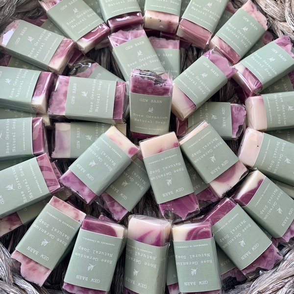 Handmade Rose Geranium Cornish Guest Soaps