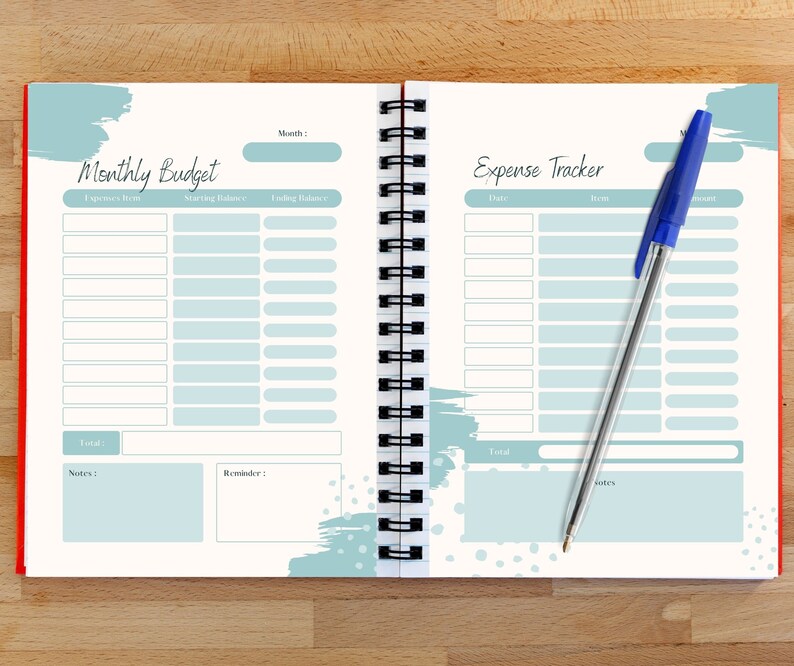 Monthly Budget Planner, Printable File, Bullet Journal, Weekly Savings ...