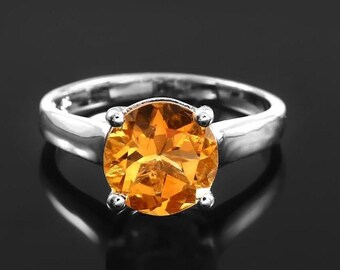 100% Natural Gemstone, Citrine jewelry Ring, 925 Sterling Silver Ring, Vintage Ring, Statement Ring, Handmade Ring, Citrine, Gift For Her,