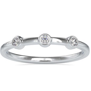 Moissanite Band Ring, 925 Sterling Silver Band Ring, Wedding band Ring, Engagement band Ring, Handmade Gift For Her, 100% Good Quality Color