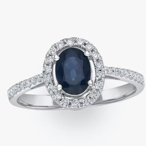 Blue Sapphire Ring, 925 Sterling Silver ring, Engagement Ring, Handmade Ring, jewellery Ring, Diffused Sapphire & Zircon Ring, Gift For Her