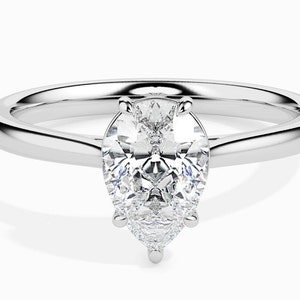 Moissanite Jewelry Ring, 925 Sterling Silver Ring, Engagement Ring, Weddings Ring, Solitaire Ring, Handmade Ring, Pear cut Ring,gift for Her
