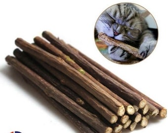 Natural Matatabi Silvervine Dental Cat Nip Sticks Catnip Chew Toy Teeth Cleaning