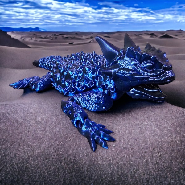 3D Printed Horned Lizard Fidget Toy: Articulated Stress Relief in Your Hands - Horny toad