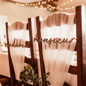 Personalized groom chair backs