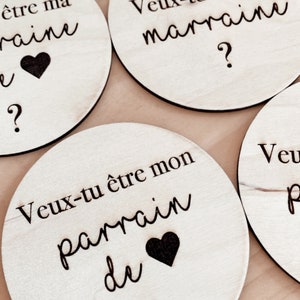 Carte annonce veux tu être mon ma marraine parrain témoin mariage naissance baptême