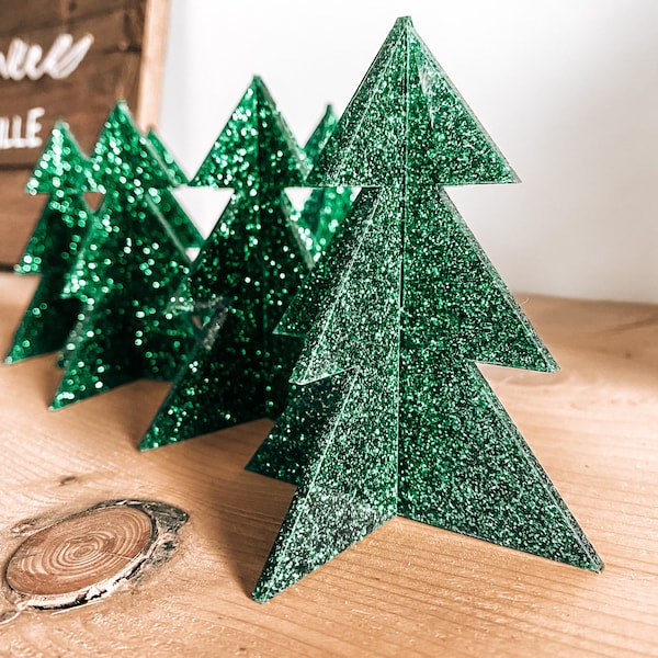 Sapin plexi pour la décoration de la table de Noël