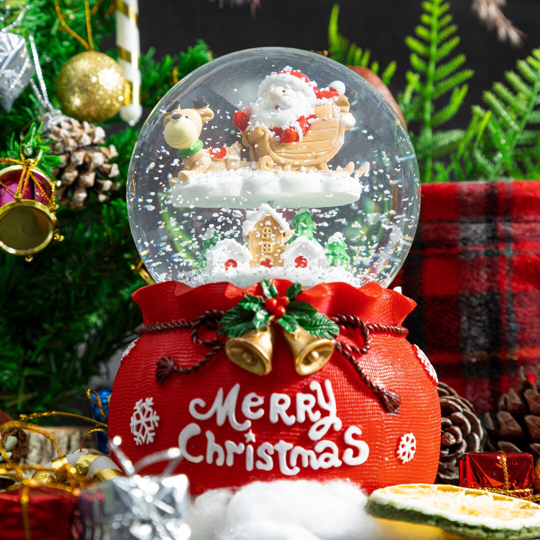 Fascinating Snow Globe With Multicolored Lights Music and Illuminator