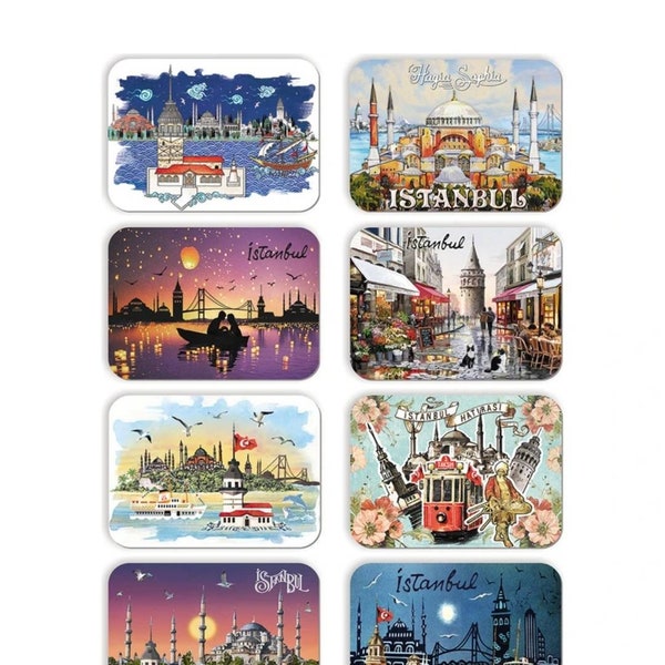 Istanbul Memories-Unique Travel Art Postcard Set-Vintage & Carved Souvenir Collection-Discover Unique Istanbul Postcards-Vacation Istanbul