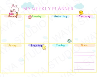 Children's week planner
