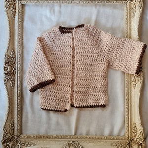 Crochet Baby Cardigan Pattern: Newborn to Child Sizes (PDF Pattern)