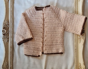 Crochet Baby Cardigan Pattern: Newborn to Child Sizes (PDF Pattern)