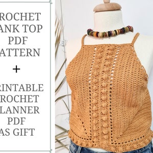 Crochet Halter Top Pattern, Easy Crochet Top, Cute Summer Crop Top