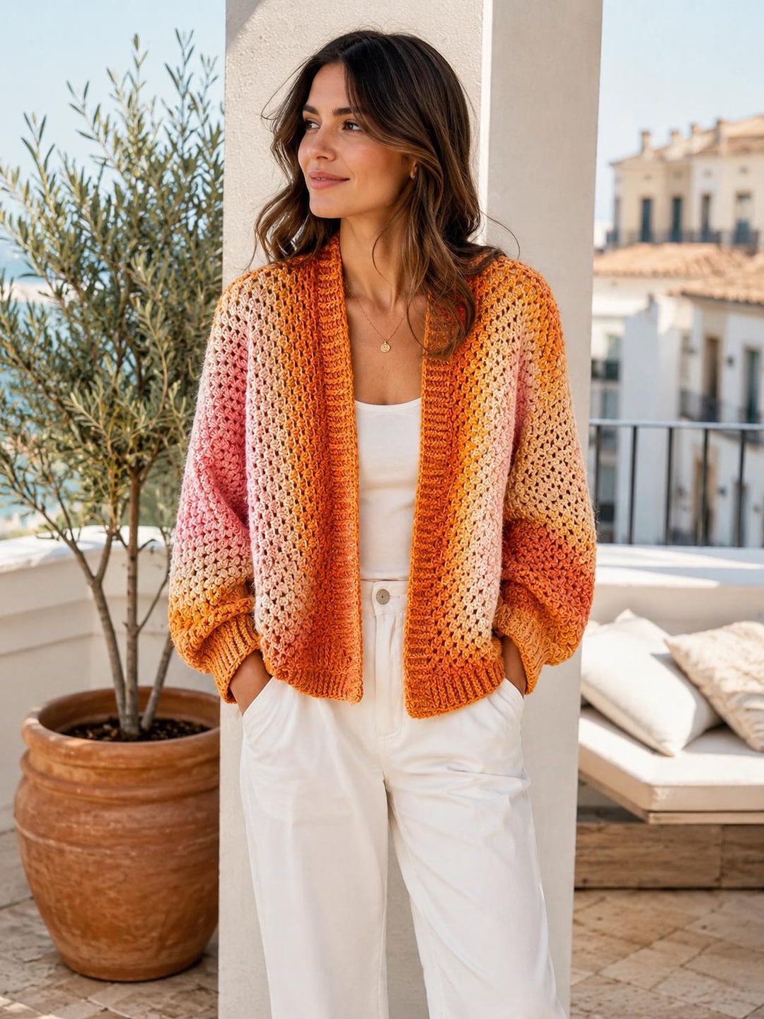 Crochet Hexagon Cardigan Pattern: Easy Modern Sweater (PDF Pattern