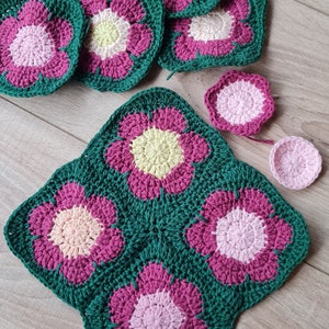 easy crochet flower square pattern