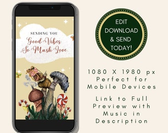 Cottagecore Snail Christmas eCard  Editable & Animated  Digital Holiday Greeting  Canva Video Template