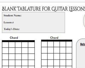 Tablature | Tab | Blank Tablature Boxes | Tab Sheet | Guitar Chords | Guitar Lessons | Guitar Sheets | Guitar Chord Boxes | Blank Tab Sheet