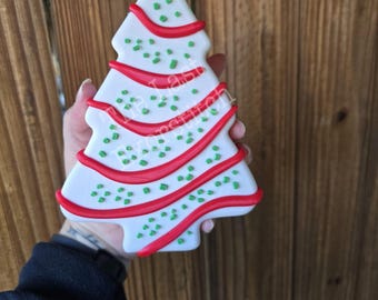 3D Printed Christmas Tree Small Treat Box: Trinket Box Halloween Holiday Gift