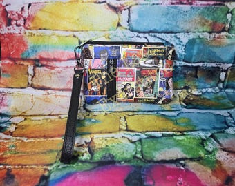 Horror Comics Mini Zip Wallet with Wrist Strap - Spooky Season Halloween Gift