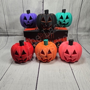 3D Printed Pumpkin Lantern - Comes With Mini Tea Light - Pick Your Color - Halloween,  Spooky, Gift, Seasonal Decor , Night Light