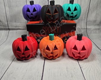 3D Printed Pumpkin Lantern: Halloween Decor - comes with Tea Light