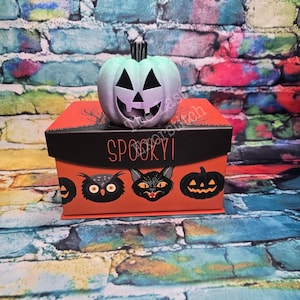 3D Printed Pumpkin Lantern - Pastel Ombre Colors- Comes With Mini Tea Light -  - Halloween,  Spooky, Gift, Seasonal Decor , Night Light