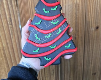 3D Printed Spooky Christmas Tree Small Treat Box: Trinket Box Halloween Holiday Gift Spooky Season Goth