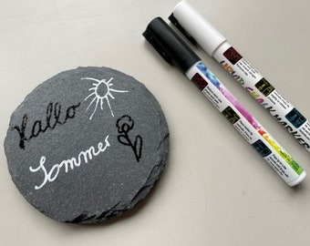 Kreide Kreidestift flüssig schwarz weiß Chalk Marker abwaschbar Rundspitze Breitspitze