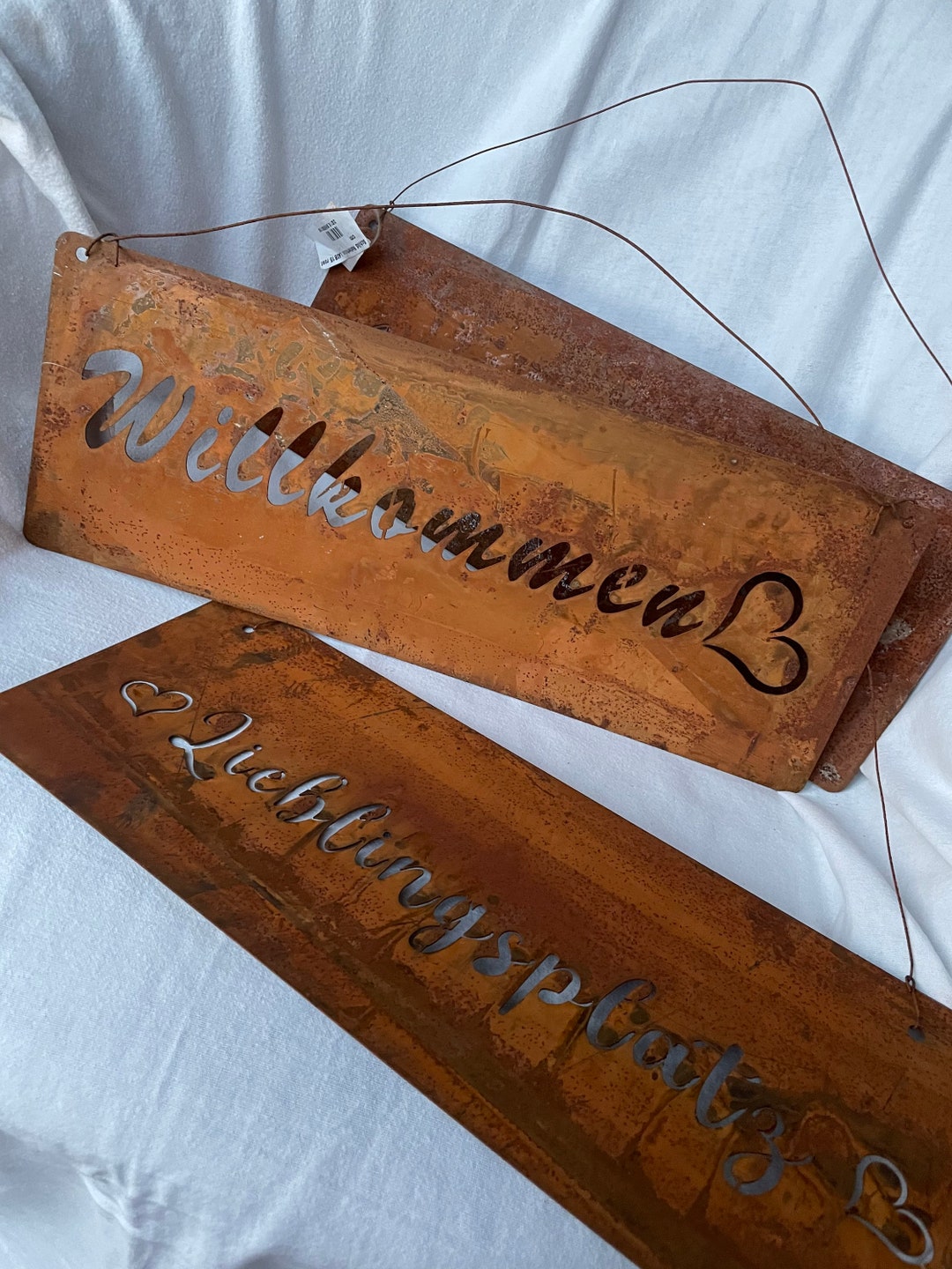 Schild Garten Rost Edelrost Willkommen Spruch Naherholungsgebiet