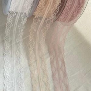 Spitzenband Band Spitze rose weiß Hochzeit Deko Shabby Boho 4 cm 20 m diverse Farben Geschenkband Dekoband