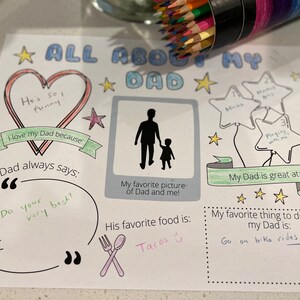 Father's Day Bundle ~ Handprint Coloring Pages + All About Dad + BONUS ...