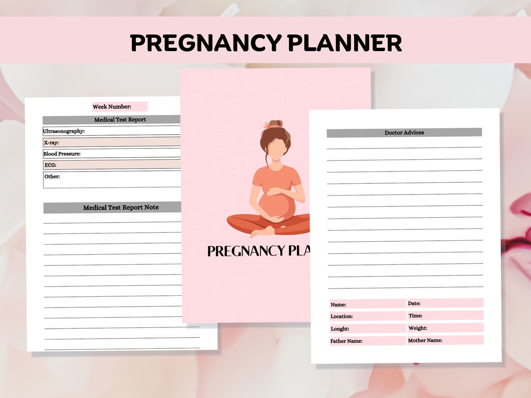Pregnancy Planner, Printable Template, Instant Download - Etsy