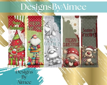 Christmas Candy Bar Wrappers, Holiday Treat Wraps (Digital Download)
