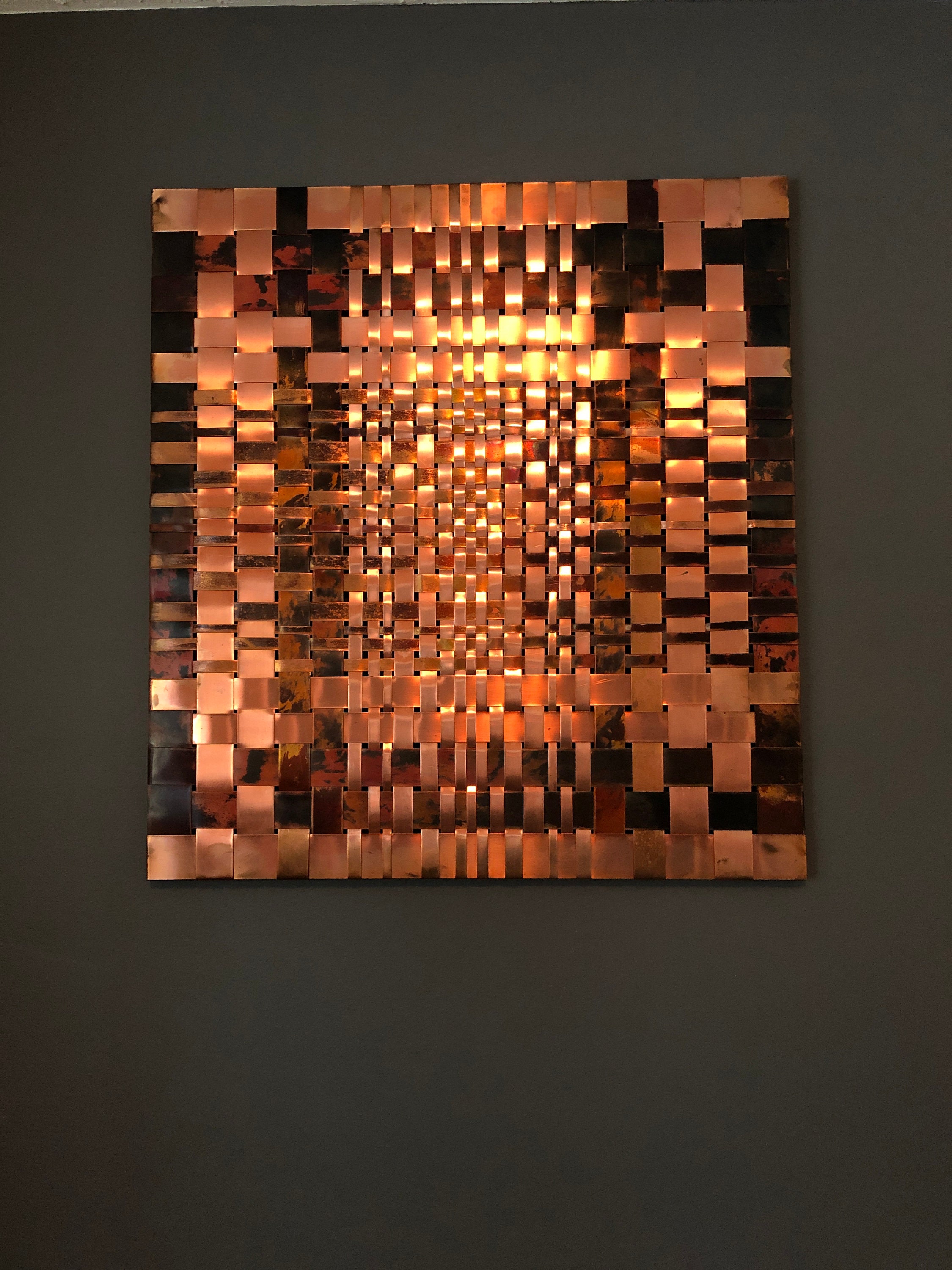 Copper Wall Decor, Metal Wall Art, Copper Weave Wall Art,handmade Wall