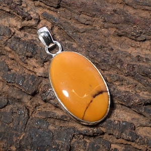 Handmade Mookaite Gemstone 925 Sterling Silver Pendant