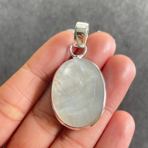Perlmutt Anhänger: Handgemachte 925 Sterling Silber