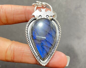 Ciondolo Fatto A Mano In Argento 925 Con Labradorite Naturale – San Valentino