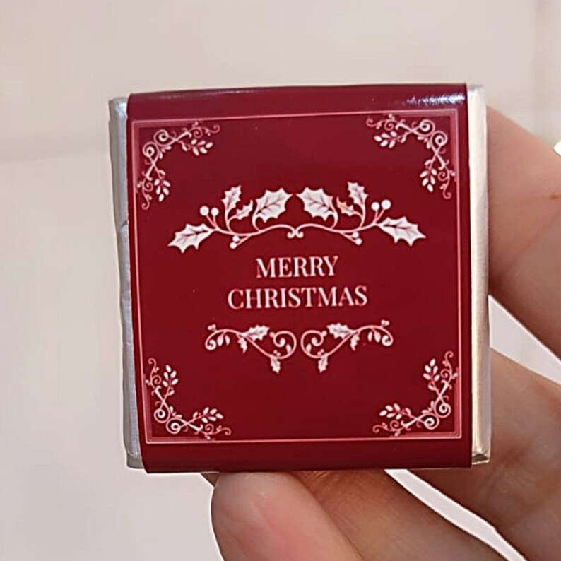 50 Pieces Merry Christmas Favors, New Year Gifts, Mini Chocolate for