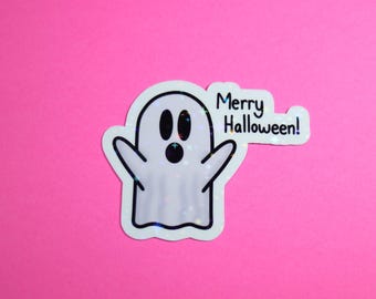 Fantasma misterioso, holográfico y kawaii