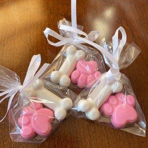 Dog Paw and Bone Chocolate Favors