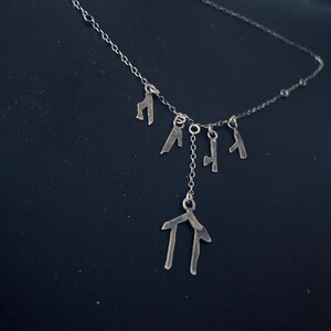 Slavic runes real witch necklace, silver runic amulet slavic ancient writing system, pagan slavic talisman, witch runic amulet oxidised