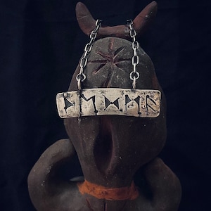 Colar rúnico protetor de bruxa, prata esterlina 925 oxidada, fórmula rúnica winjo - ehwaz - dagaz - mannaz - ansuz, amuleto mágico