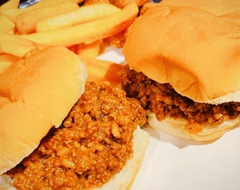 CHICKEN GUMBO SLOPPY Joes - Homemade Recipe - Digital Download - Printable