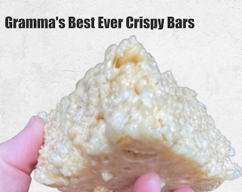 Gramma's Best Ever CRISPY BARS Homemade Recipe - Digital Download - Printable - PDF Recipe