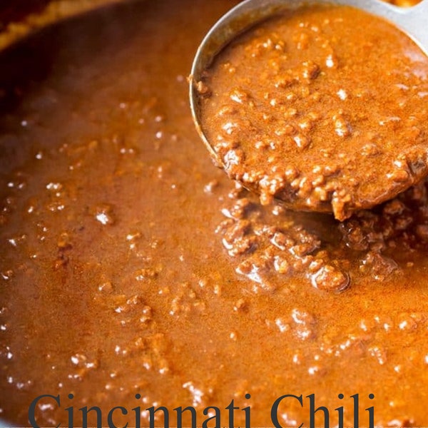 CINCINNATI CHILI - Homemade Recipe - Digital Download - Printable